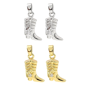 Латунные микропаве прозрачные подвески с фианитом, брелоки для ботинок, долговечный
