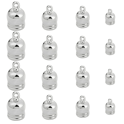 48шт 4 размер латунные наконечники шнура, Торцевые крышки, конус