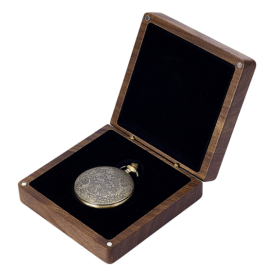 Деревянные коробки для памятных монет, коробки для монет, квадратный