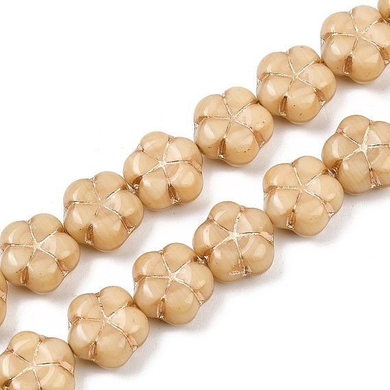 Чешские прессованные стеклянные бусины, цветок