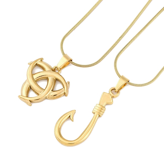 304 подвесные из нержавеющей стали ожерелья, реальный 18 k позолоченный