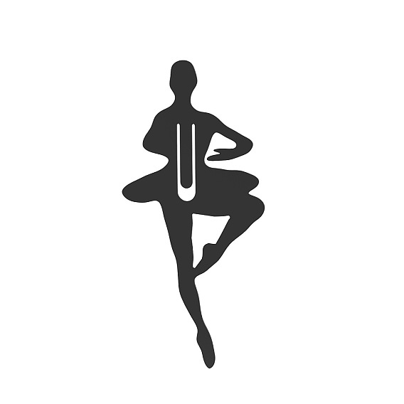 201 Stainless Steel Bookmark, Ballet Dancer Bookmark