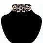 Collier floral étincelant avec diamant et design creux pour la mode discothèque - n