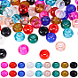 90шт 9 цвета стеклянные европейские бусины, бусины с большим отверстием, рондель