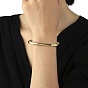 Rectangle Ion Plating(IP) 304 Stainless Steel Bangles, with Rhinestone