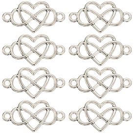 60 шт. подвески из сплава в тибетском стиле, без свинца и без кадмия, на день Святого Валентина, сердце с бесконечными ссылками