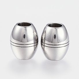 304 billes d'acier inoxydable, Perles avec un grand trou   , baril