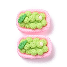 Opaque Resin Cabochons, DIY Accessories, Litchi