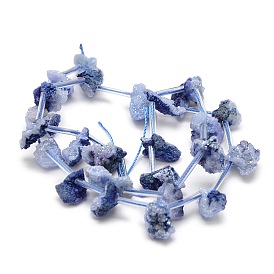 Натуральный druzy агатовые бусы пряди, окрашенные, чип