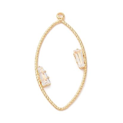 Подвески из прозрачного стекла из латуни, долговечный, лошадиный глаз 