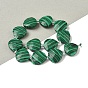 Синтетического малахита бисер нитей, слеза, граненые, с бисером