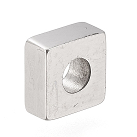 304 Stainless Steel Beads, Square