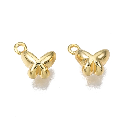 Brass Charms, Nickel Free, Butterfly