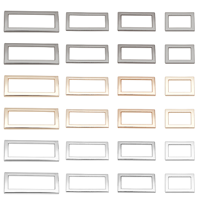 48шт 12 стиль пряжки из сплава застежки, для лямки, обвязочные мешки, аксессуары для одежды, прямоугольные