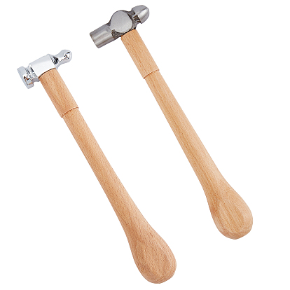 Carbon Steel Hammers, with Wood Handle