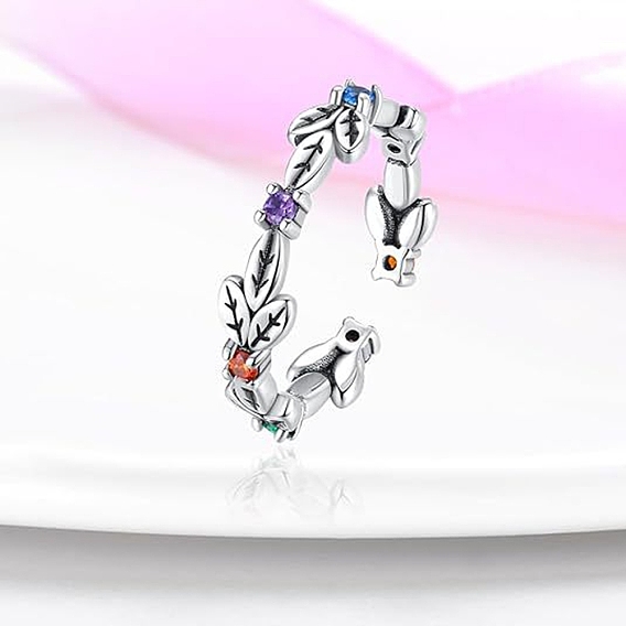 Открытые манжеты из латуни с микропаве и кубическим цирконием, цветок, без кадмия, без никеля и без свинца