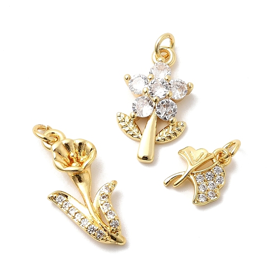 Латунные микро проложить кубического циркония подвески, долговечный, без свинца и без кадмия, стойки покрытие, с целью перехода в кольце, реальный 18 k позолоченный