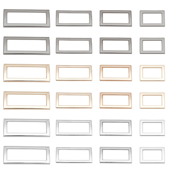 48шт 12 стиль пряжки из сплава застежки, для лямки, обвязочные мешки, аксессуары для одежды, прямоугольные