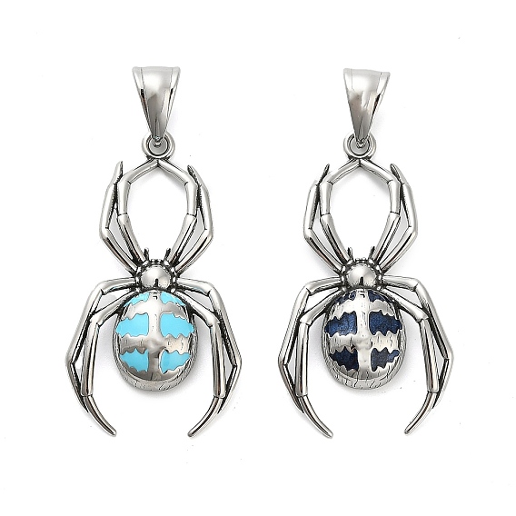 316 хирургические подвески из нержавеющей стали, с эмалью, прелести паука