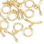 SHEGRACE Brass Toggle Clasps, Cadmium Free & Nickel Free & Lead Free, Ring Shape
