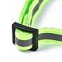 Adjustable Polyester Reflective Dog/Cat Collar, Pet Supplies, with Iron Bell and Polypropylene(PP) Buckle