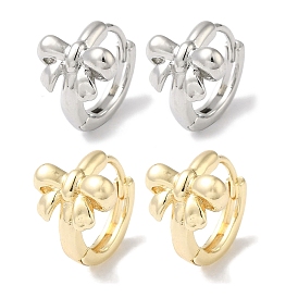 Brass Earring for Women, Bowknot, Hoop Earrings