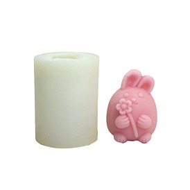 3D Easter Egg with Rabbit DIY Silicone Candle Molds, Aromatherapy Candle Moulds, Scented Candle Making Molds