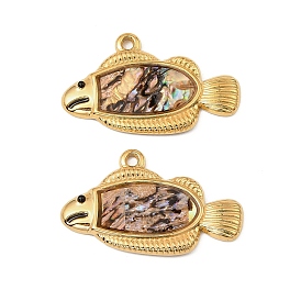 Подвески из натурального моллюска пауа, с 304 установками из нержавеющей стали, без свинца и без кадмия, ионное покрытие (ip)