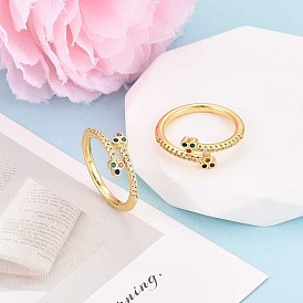 Манжеты из латуни с микро паве кубический цирконий для женщин, цветок