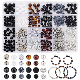 480шт. наборы для самостоятельного изготовления бусин, включая бусины из драгоценных камней и латунные бусины