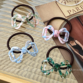 Chic and Simple Double-layered Butterfly Bow Hair Tie with High Elasticity and Durability