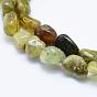 Natural Green Garnet Beads Strands, Andradite Beads, Tumbled Stone, Nuggets
