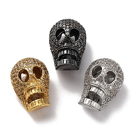 Обшивка стойки латунь с циркониевыми бусинами, без кадмия и без свинца, долговечный, череп