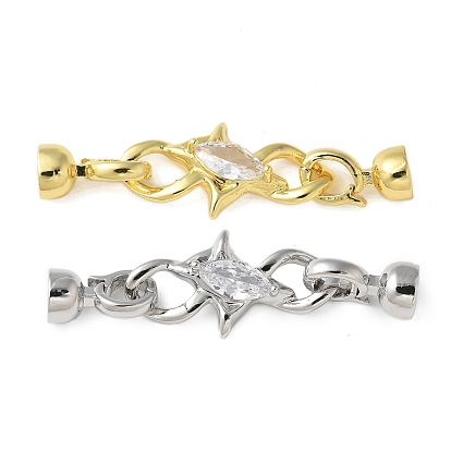 Латунное микропейв, прозрачный кубический цирконий, складные застежки, стойки покрытие, долговечный, без свинца и без кадмия