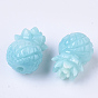 Synthetic Coral Beads, Dyed, Imitation Jade, Pineapple
