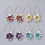 Chip Gemstone Dangle Earrings, with Natural Pearl Beads, 
Natural Trochid Shell Beads, Golden Plated 304 Stainless Steel Earring Hooks and Cardboard Packing Box