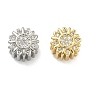 Цветок латунный микропаве прозрачный кубический цирконий европейские бусины, без кадмия и без свинца, стойки покрытие, долговечный