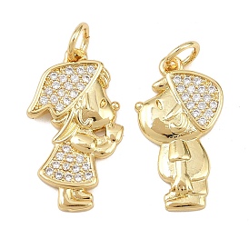 Латуни циркония кубической подвески, с целью перехода в кольце, шармы в форме человека , реальный 18 k позолоченный, без свинца и без кадмия, долговечный, стойки покрытие