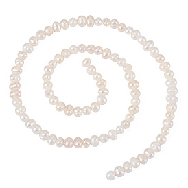 1 нити натуральных культивированных пресноводных жемчужных бусин, картофель, класс 2а++