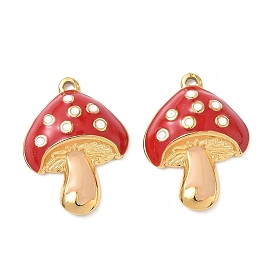 304 нержавеющей стальной эмали подвески, грибные прелести, реальный 18 k позолоченный
