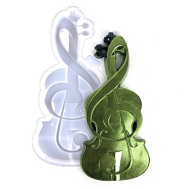 DIY Guitar Silicone Pendant Molds, Resin Casting Molds, For UV Resin, Epoxy Resin Jewelry Pendants Making