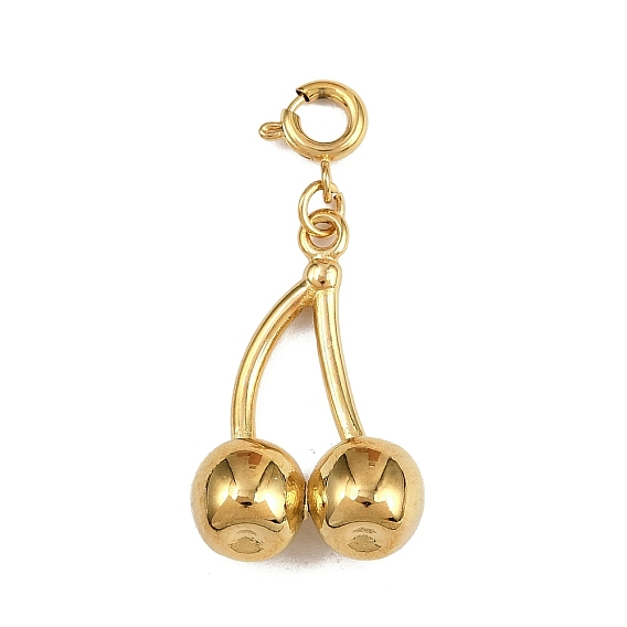 304 подвесные украшения из нержавеющей стали, вишня, подвески с пружинными застежками