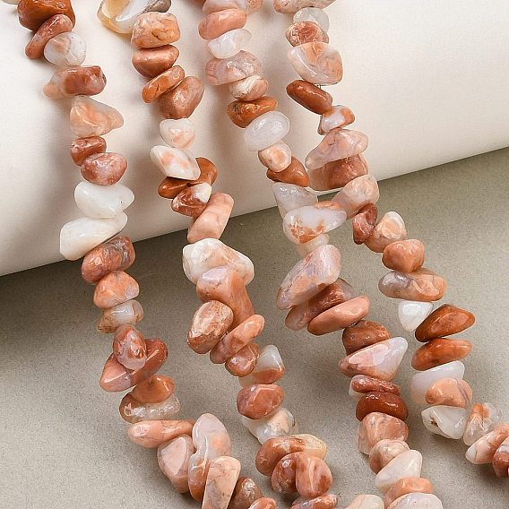 Натуральные мексиканские бусины из агата «Crazy Lace», чип