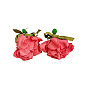 Design Fabric Art Bow Flower Earrings Fashion Exaggerated Handmade Long Earrings