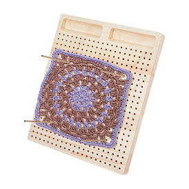 Прямоугольная деревянная доска для вязания крючком, со стержнями из нержавеющей стали