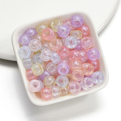 Acrylic European Beads, Large Hole Beads, Barrel