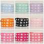 100 Yards Printed Polyester Grosgrain Ribbons, Garment Accessories, Paw Print Pattern