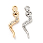 Латунные микро проложить кубического циркония подвески, без кадмия, без никеля и без свинца, змея