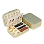Double Layer PVC Jewelry Organizer Case, for Necklaces, Rings, Earrings and Pendants, Rectangle