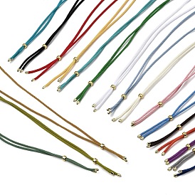 2.5Fabrication de colliers avec cordons en nylon tressé réglables en mm, avec constatation en laiton doré
